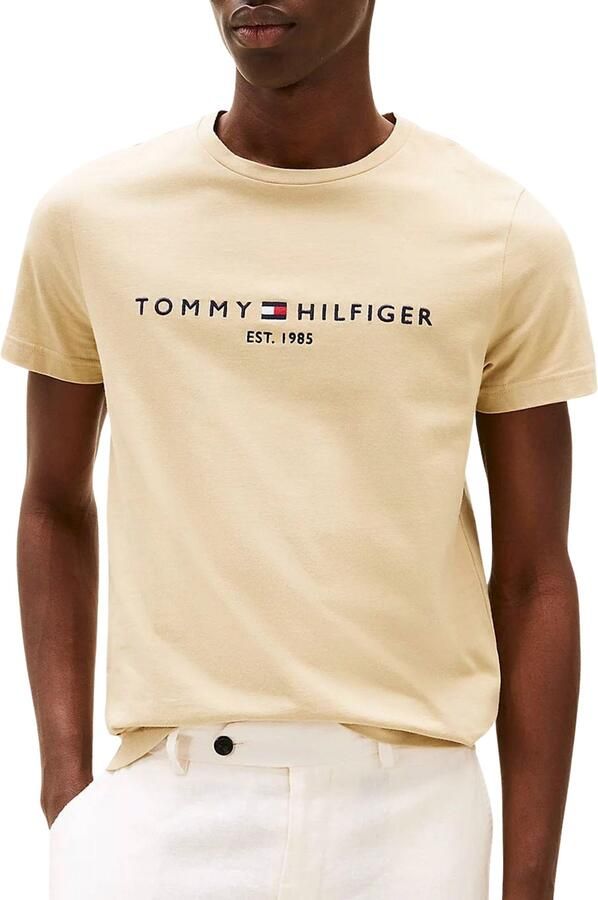 TOMMY HILFIGER Heren Polo's & T-shirts Tommy Logo Tee Khaki