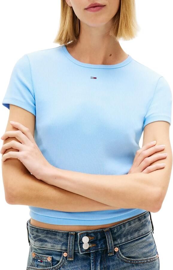 Tommy Hilfiger Essential Slim Rib-Knit Shirt Dames - Foto 5