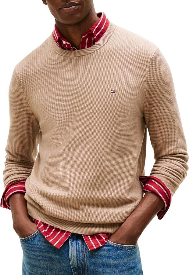 Tommy Hilfiger Trui met ronde hals ESSENTIAL STRUCTURE CREW NECK met structuur en label - Foto 6