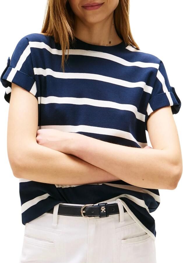 Tommy Hilfiger Shirt met korte mouwen GOLD BUTTON MDRN C-NK SS TEE - Foto 5