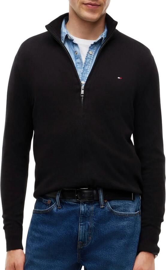 Tommy Hilfiger Klassieke Cardigan met Rits Cashmere Mix Black Heren - Foto 11