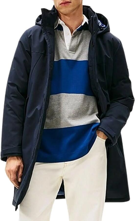 Tommy Hilfiger Regular fit functionele lange jas met capuchon