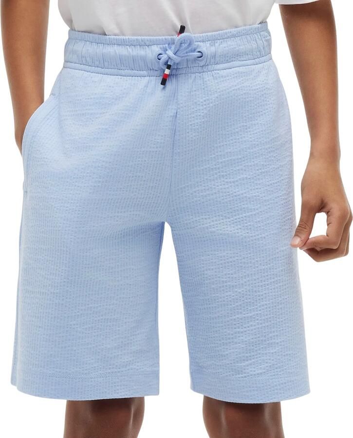 TOMMY HILFIGER Jongens Broeken Jersey Seersucker Sweatshort Lichtblauw - Foto 3