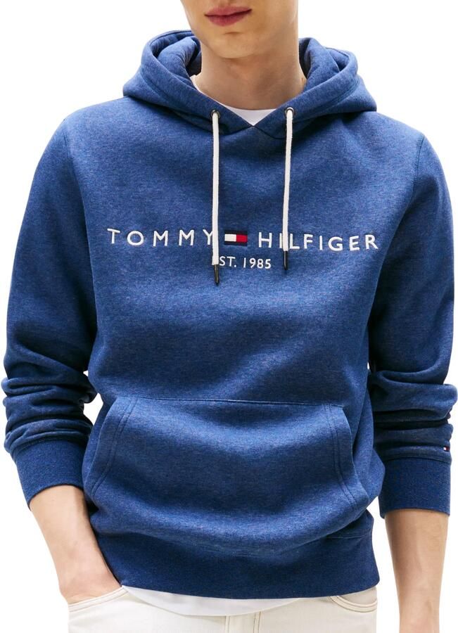 Tommy Hilfiger Hoodie TOMMY LOGO HOODY met capuchon en kangoeroezak effen casual regular fit katoenmix capuchon