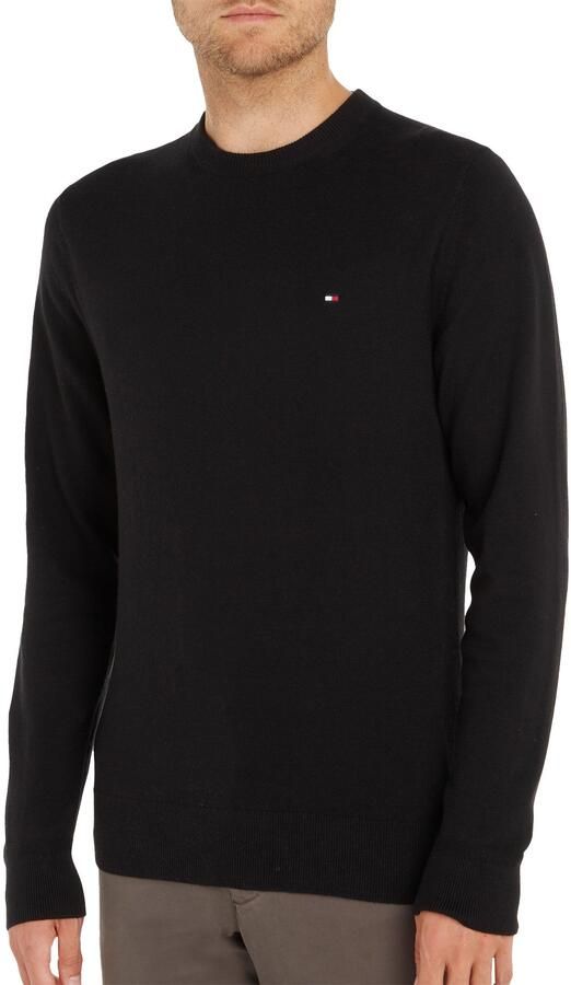 Tommy Hilfiger Regular fit gebreide pullover van een mix van katoen en kasjmier
