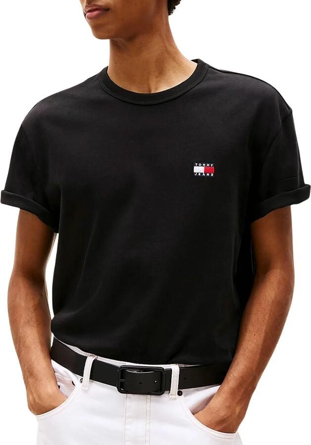 Tommy Jeans Zwart Katoenen Gerecycled T-Shirt Lente Zomer Black Heren - Foto 5