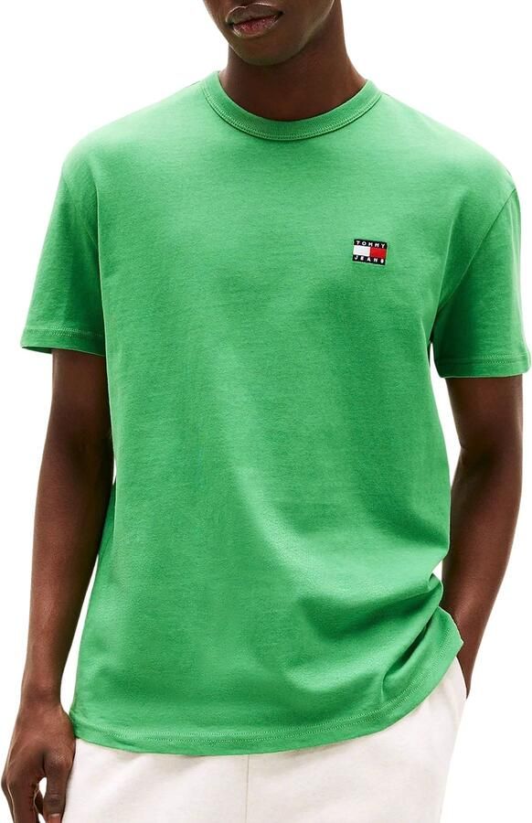 Tommy Jeans Groene Katoenen Ronde Hals T-Shirt Green Heren - Foto 3