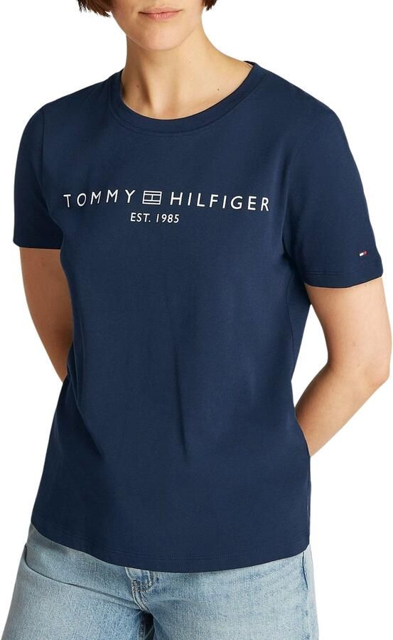 Tommy Hilfiger Shirt met korte mouwen REG CORP LOGO C-NK met logo en borduursel - Foto 20