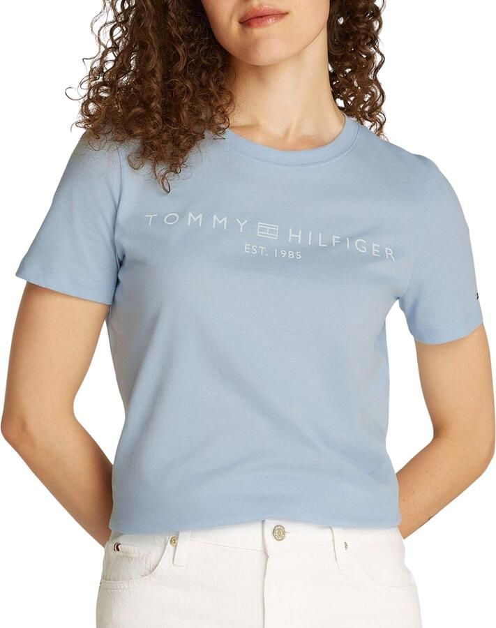 Tommy Hilfiger Shirt met korte mouwen REG CORP LOGO C-NK met logo en borduursel - Foto 5