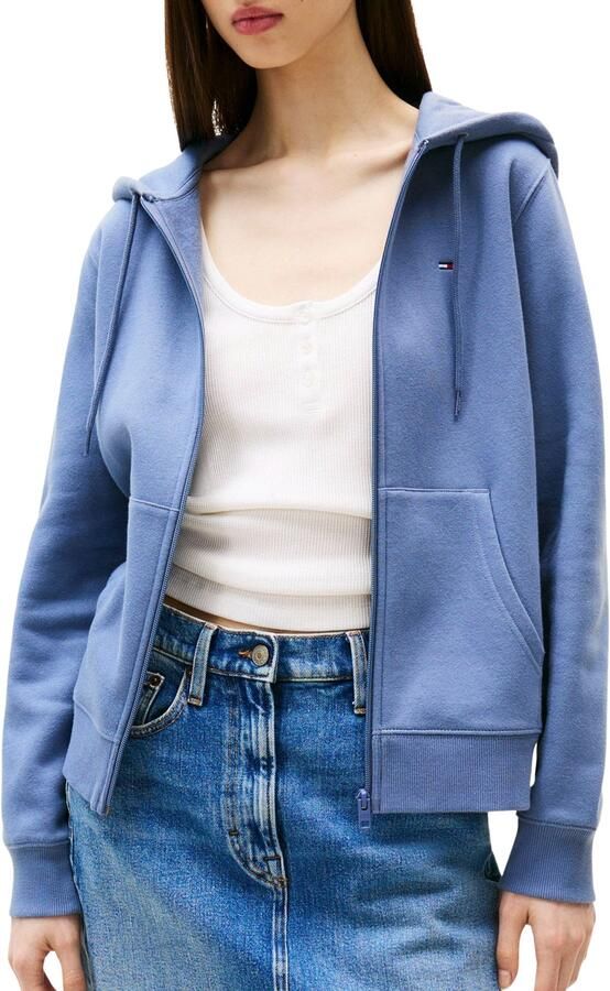 Tommy Hilfiger Regular Small Flag Zip Hooded Vest Dames