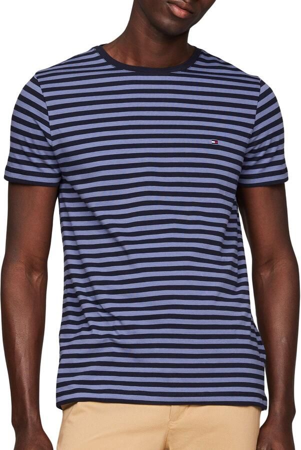 Tommy Hilfiger Slim fit T-shirt met logostitching