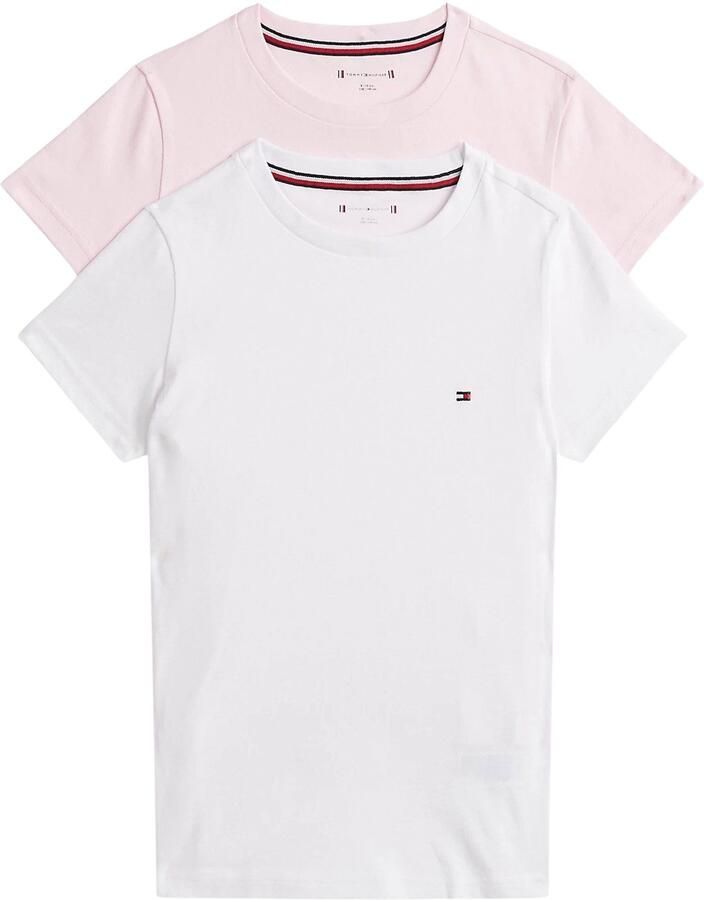 Tommy Hilfiger Underwear T-shirt 2P CN TEE met borduursel en ronde hals in 2-pack (2-delig Set van 2)