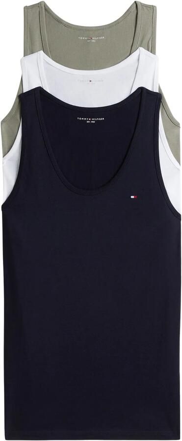 Tommy Hilfiger Regular fit tanktop van puur katoen in een set van 3 stuks - Foto 3