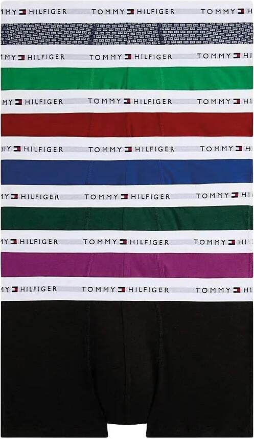 Tommy Hilfiger Signature Print Logo Waistband Trunks Boxershorts Heren (7-pack)