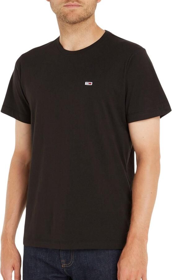 TOMMY JEANS Heren Polo's & T-shirts Tjm Classic Jersey C Neck Zwart