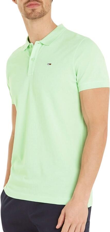 Tommy Hilfiger Groene Polo Korte Mouwen Knoopsluiting Green Heren