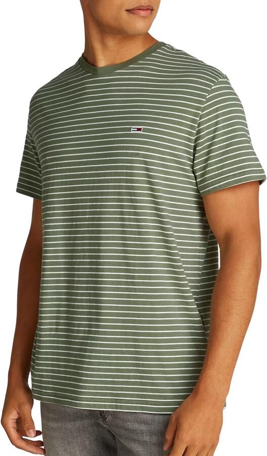 TOMMY JEANS Shirt met ronde hals TJM SLIM STRIPE TEE