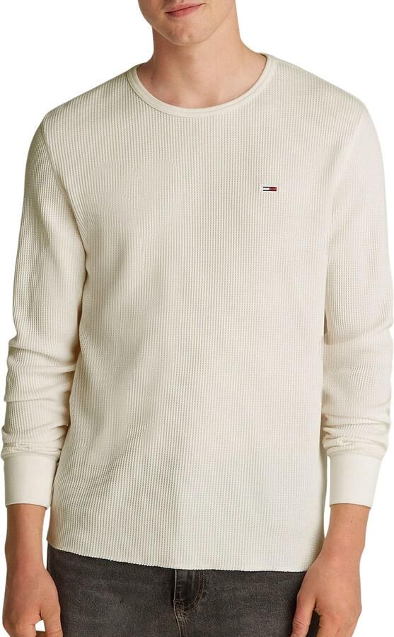 Tommy Jeans Slim fit shirt met lange mouwen en labelstitching