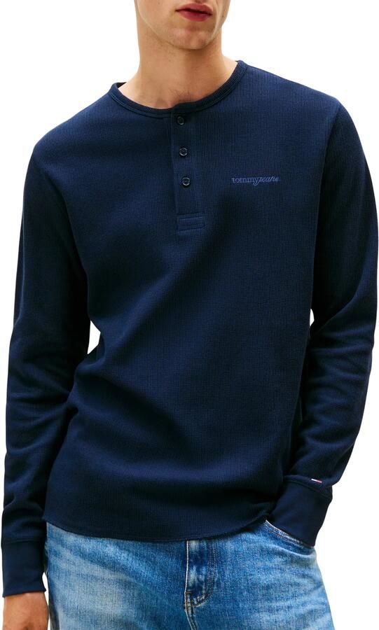 Tommy Hilfiger Slim Waffle Longsleeve Shirt Heren