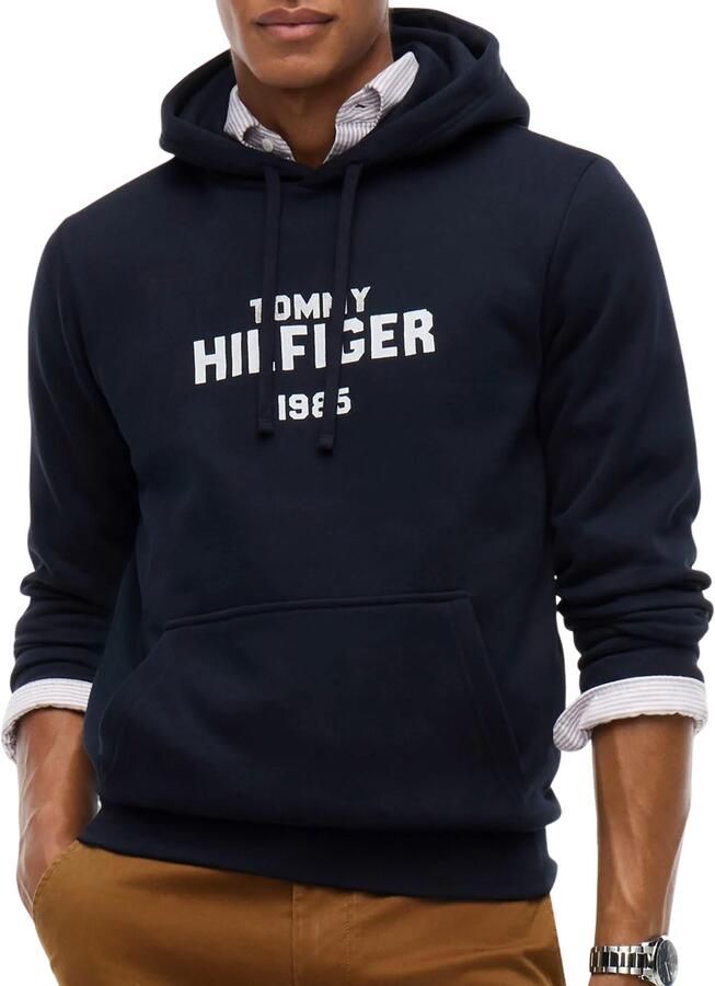 Tommy Hilfiger regular fit hoodie met print donkerblauw - Foto 4