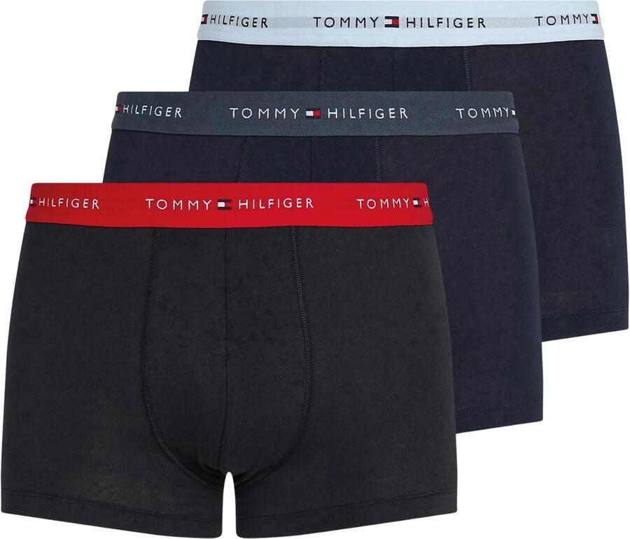 Tommy Hilfiger Underwear Boxershort 3P WB TRUNK met contrasterende logo-band (3 stuks)