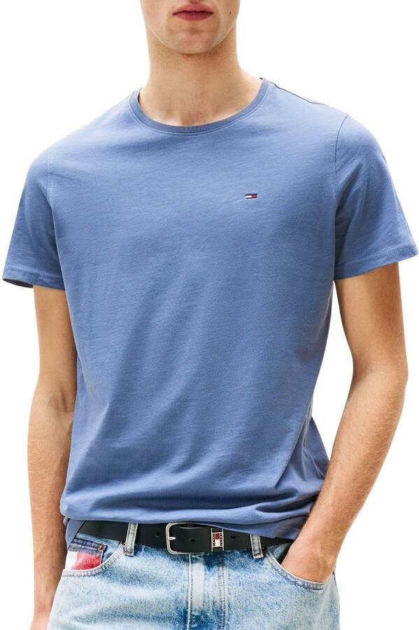 TOMMY JEANS T-shirt TJM ESSENTIAL SOLID TEE met ronde hals en subtiele logo-vlag - Foto 5