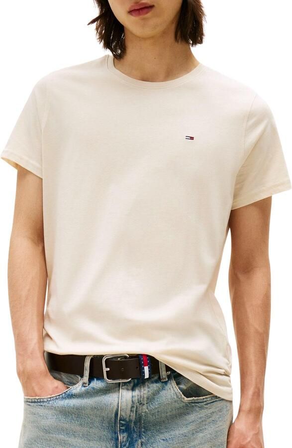 TOMMY JEANS T-shirt TJM ESSENTIAL SOLID TEE met ronde hals en subtiele logo-vlag - Foto 5