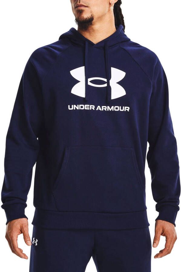 Under Armour Hoodie met kangoeroezak model 'RIVAL FLEECE BIG LOGO'