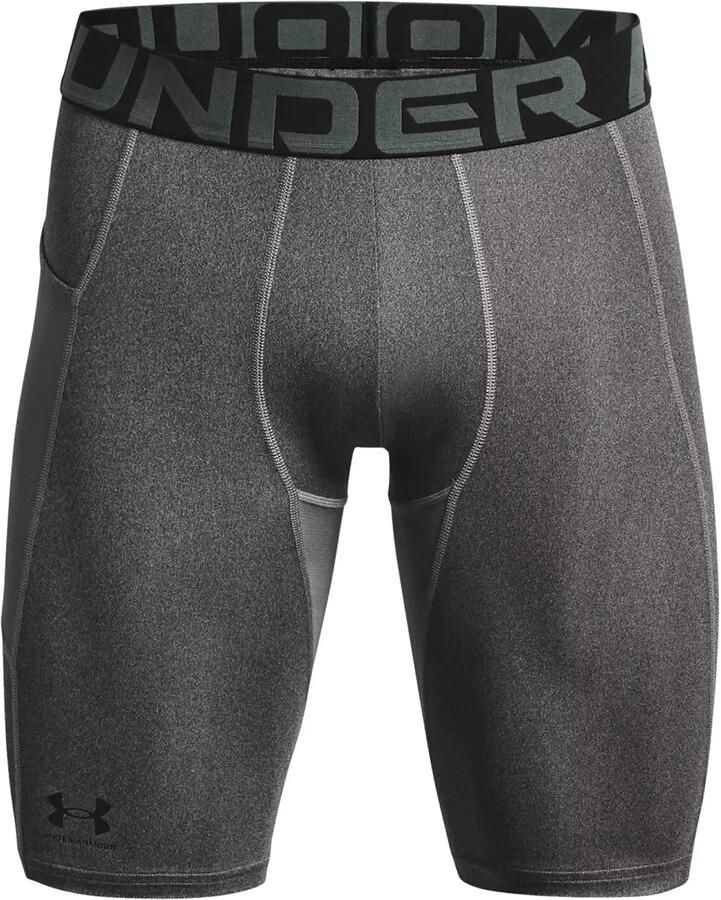 Under Armour Compressie Lange Shorts voor Mannen Gray Heren