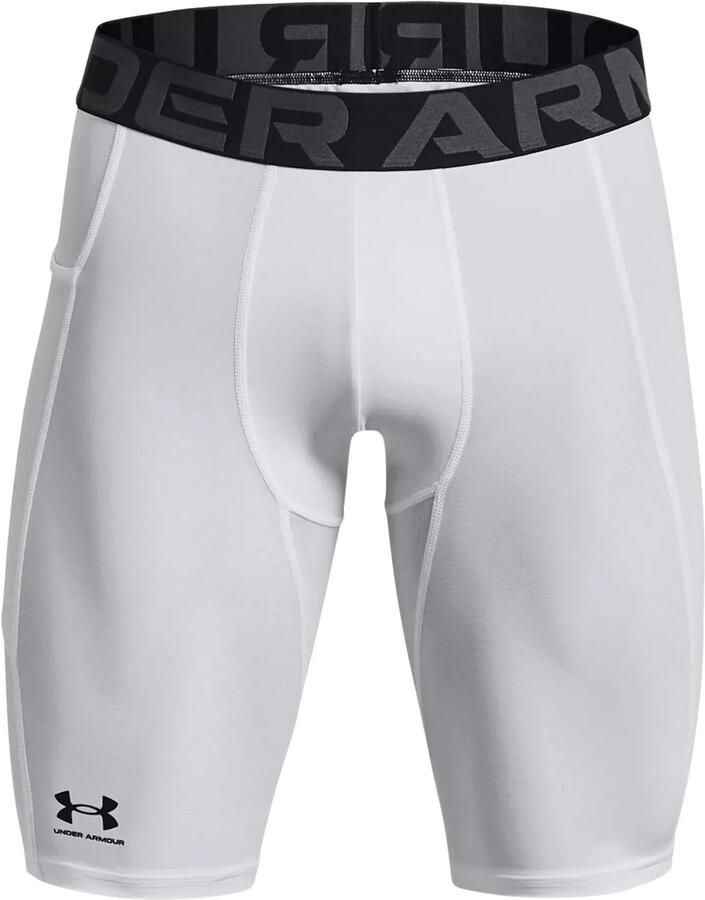 Under Armour Compressie lange shorts voor actieve kleding White Heren