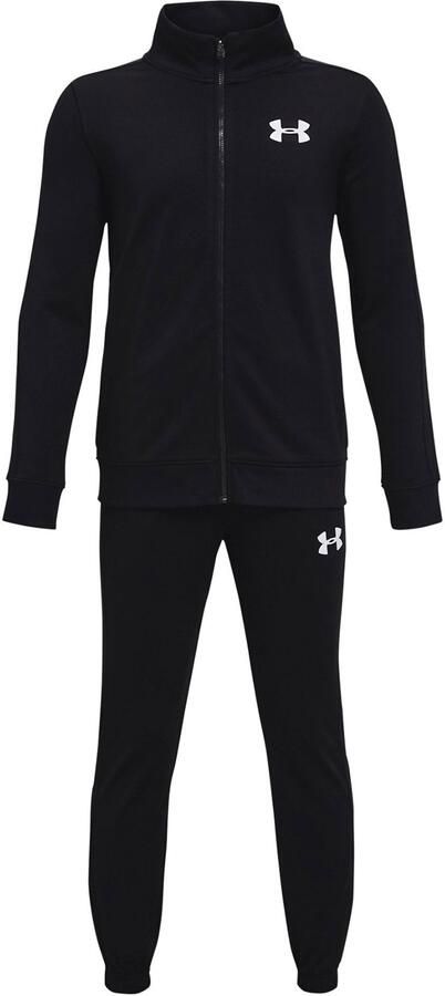 Under Armour trainingspak zwart wit Jongens Polyester Opstaande kraag Logo 164