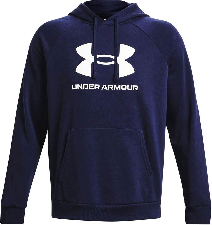Under Armour Hoodie met kangoeroezak model 'RIVAL FLEECE BIG LOGO'