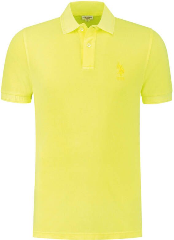 U.s. Polo Assn. Gele Polo Shirt Yellow Heren