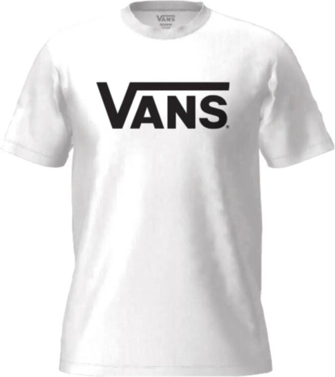 Vans Katoen Logo Print Korte Mouw Tee White Heren
