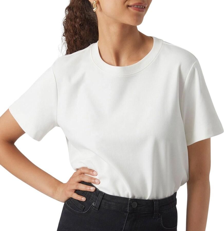 Vero Moda Awnaima O-Neck T-Shirt Snow White Heren - Foto 4