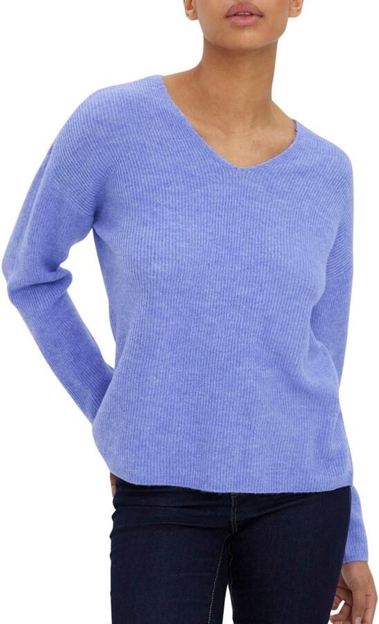 Vero Moda Regular fit gebreide pullover met V-hals model 'CREWLEFILE'