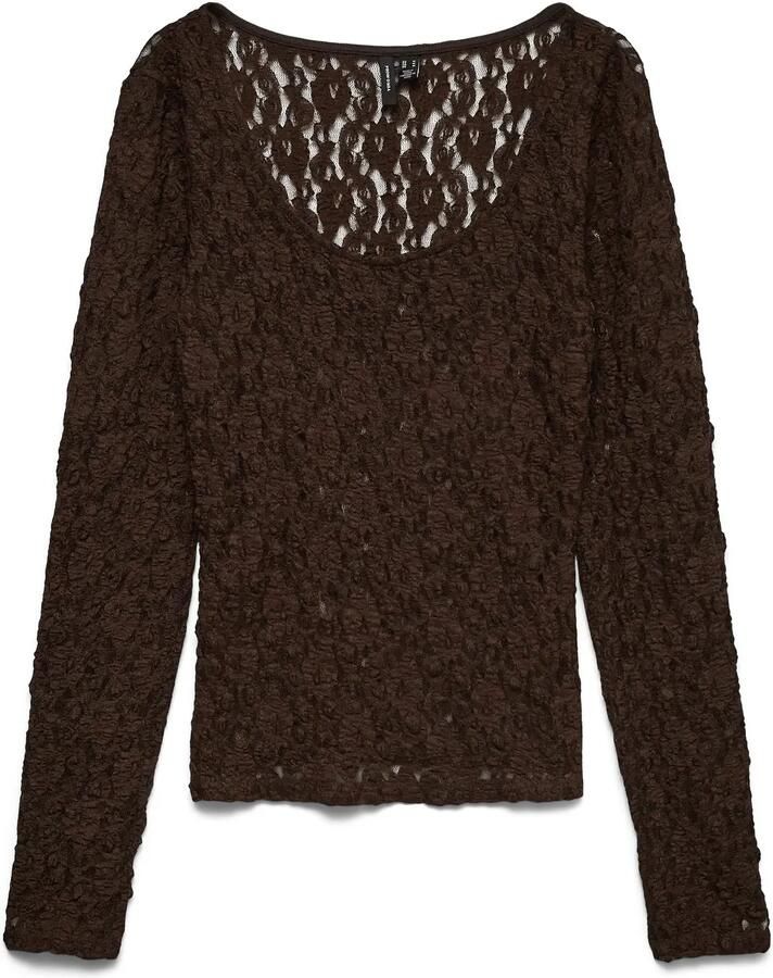 VERO MODA kanten top bruin
