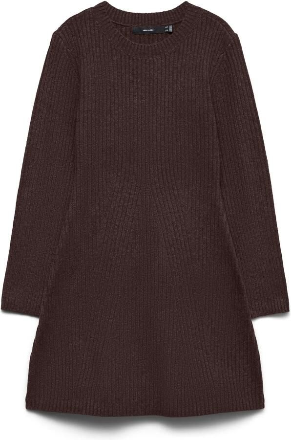 VERO MODA gebreide A-lijn jurk donkerbruin