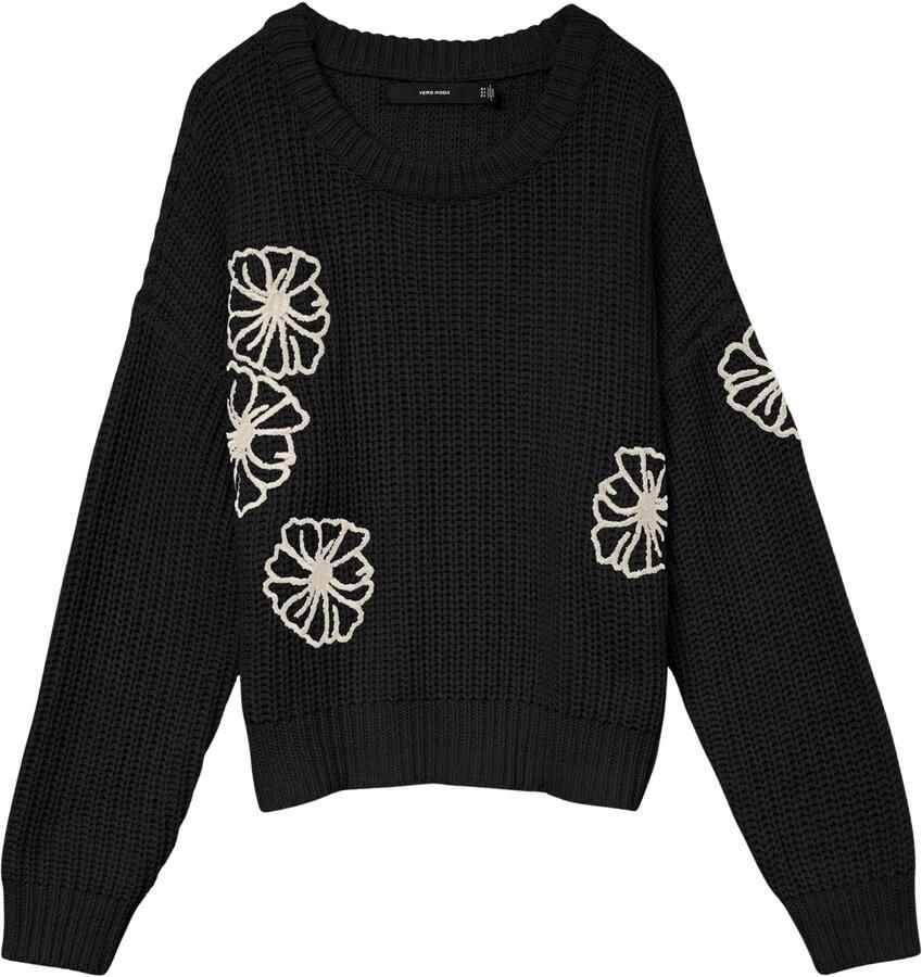 Vero Moda Trui met ronde hals VMLAURA LS O-NECK PULLOVER BOO