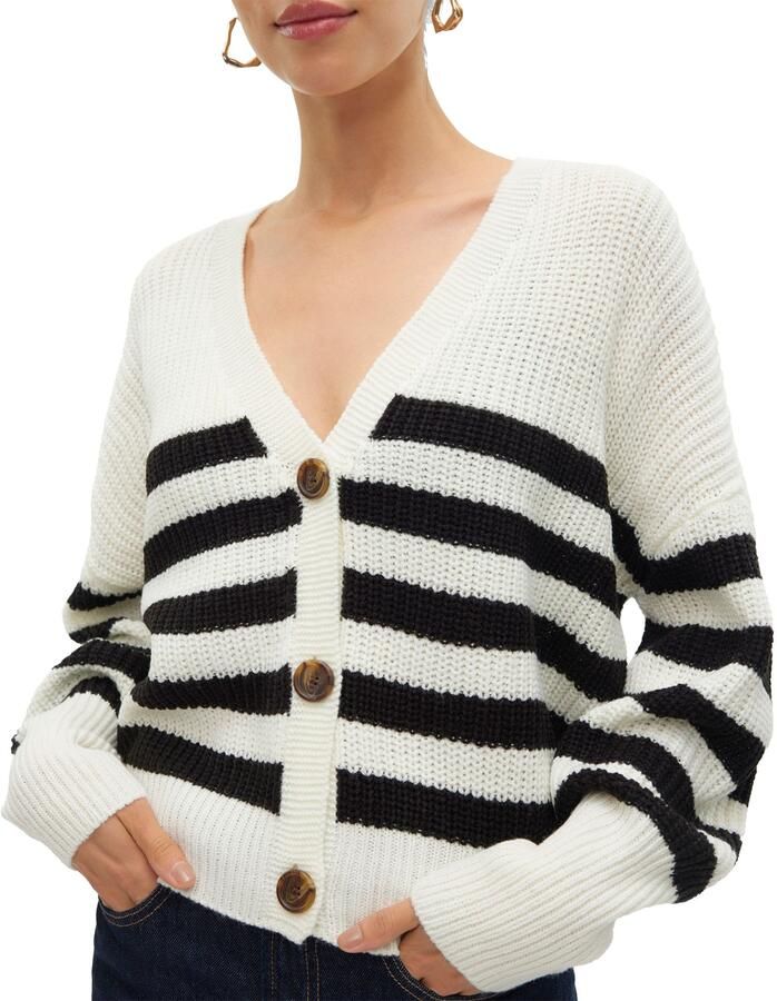 Vero Moda Regular fit gebreid jack met ballonmouwen model 'LEA'