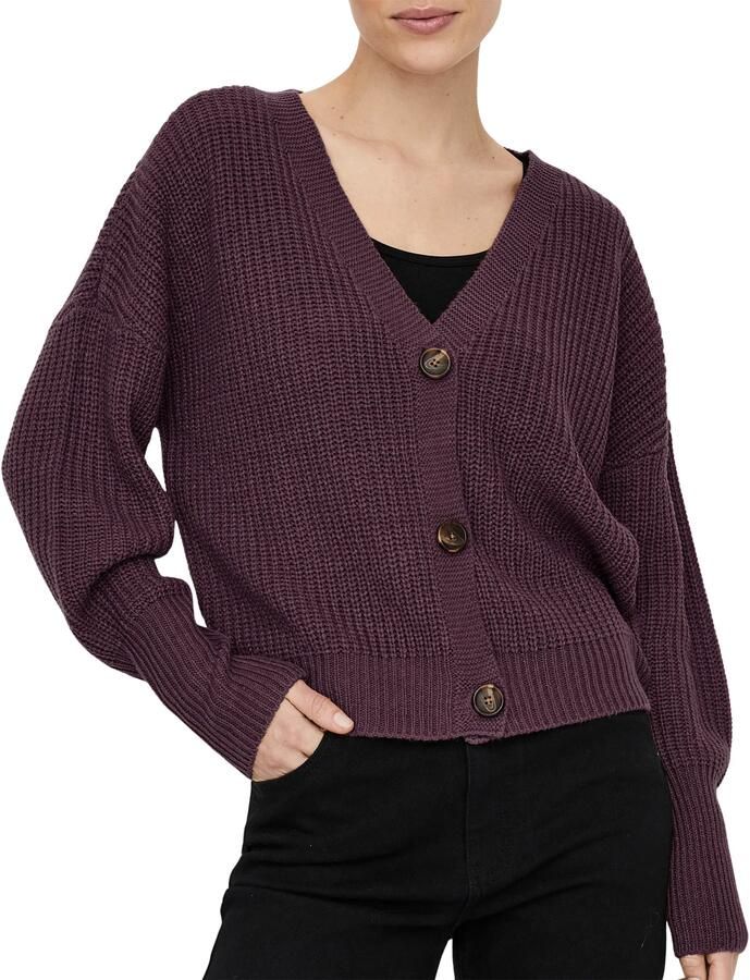 Vero Moda Regular fit gebreid jack met sierknopen model 'LEA'
