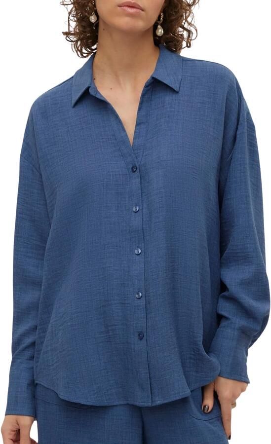 Vero Moda Blouse met lange mouwen VMMELANEY QUEENY LS SHIRT WVN NOOS - Foto 9