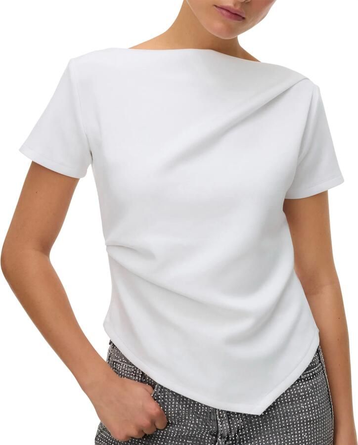 VERO MODA asymmetrische top ecru - Foto 4