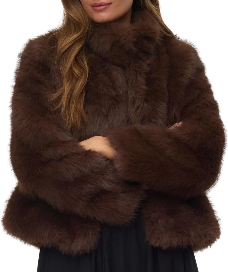 Vero Moda Regular fit jack in de look van imitatiebont model 'MONROE'