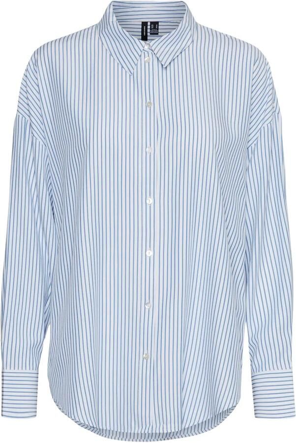 Vero Moda Blouse met lange mouwen VMNORA LS OVERSIZE SHIRT WVN GA NOOS