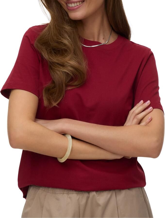 Vero Moda regular fit T-shirt van puur katoen model 'PAULINA'