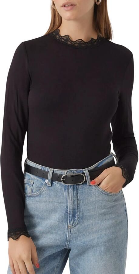 Vero Moda Shirt met staande kraag VMROSA LS HIGHNECK TOP JRS NOOS - Foto 3