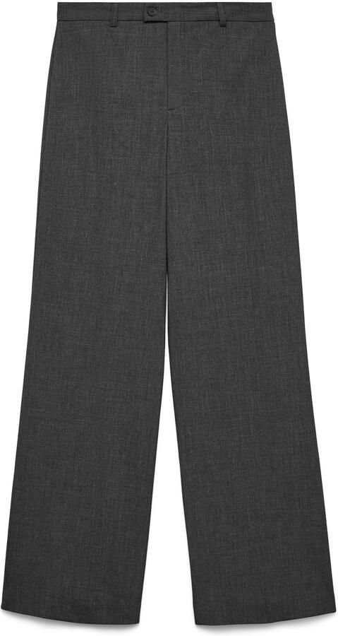 VERO MODA straight regular waist pantalon antraciet