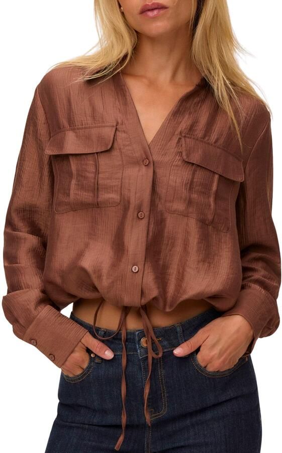 Vero Moda Toma LS Tie Woven Shirt Dames - Foto 3