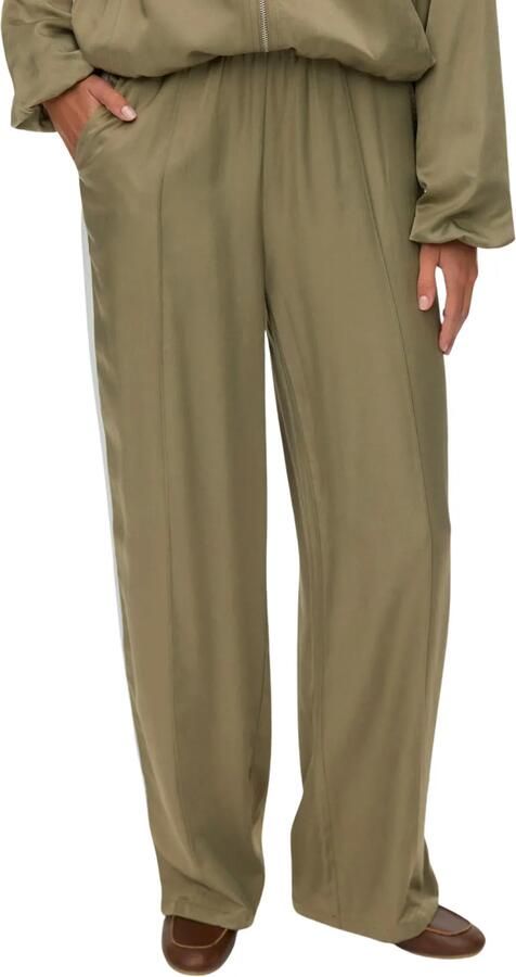 VERO MODA straight high waist casual broek lichtbruin - Foto 2